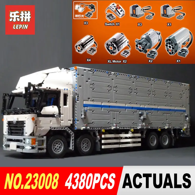 

LEPIN 23008 technic series 4380pcs MOC truck Model Building blocks Bricks kits Compatible of children Holiday gifts 1389