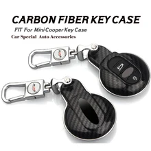 

Car key modified shell carbon fiber Key 3 Buttons Flip Remote Folding Car Key Fob Cases for BMW mini mini cooper