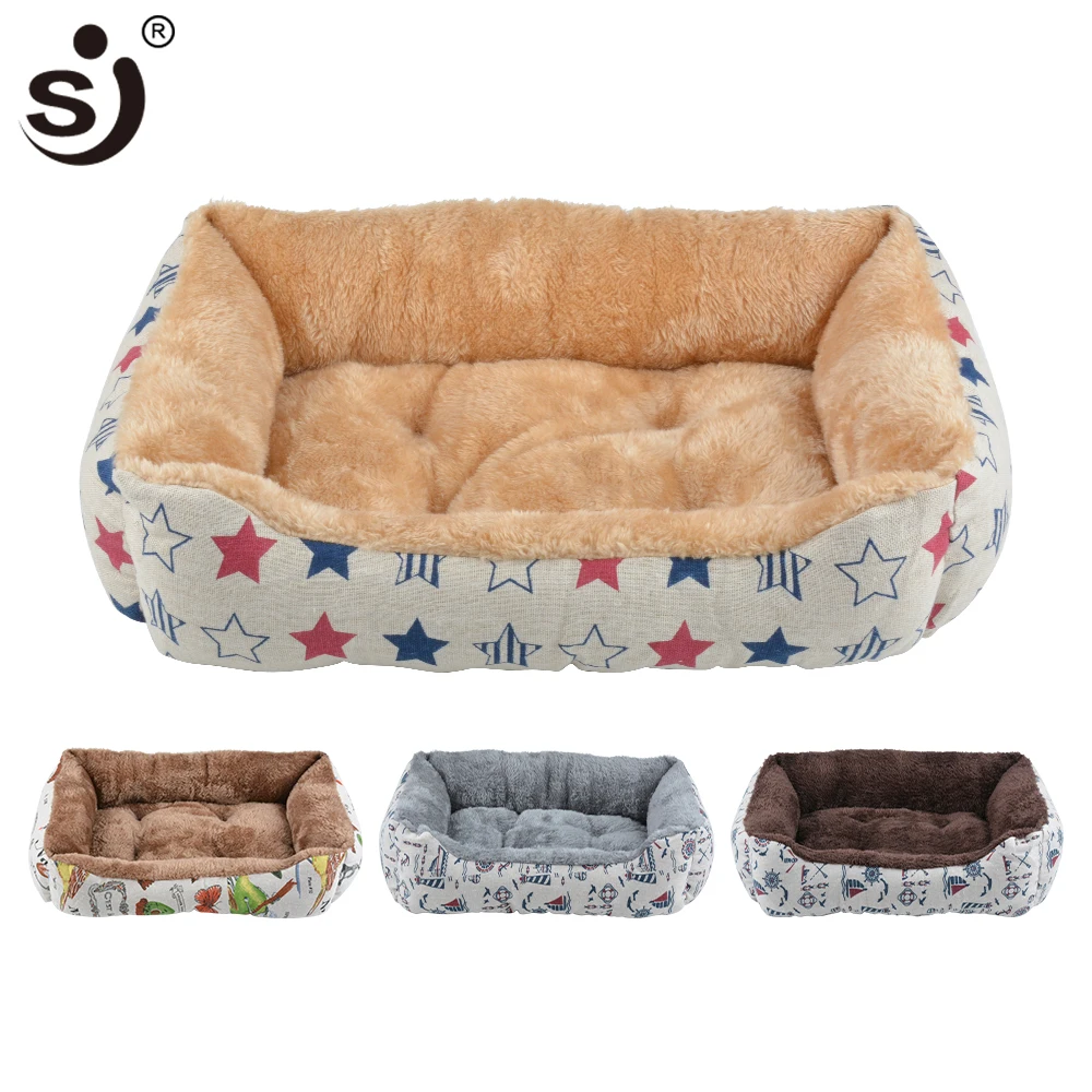 

SJ 4 Colors Sailboat Star Arctic velvet Warm Washable Pet Dog Bed for Large Dogs Labradors Bed & Mats cama para cachorro