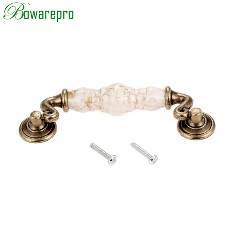 Bowarepro 110mm Ceramic Door Knobs Handle Pull Kitchen Cabinet