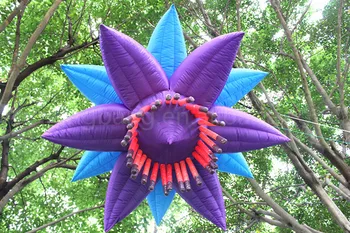 

Free shipment 2.5m blue inflatable flower