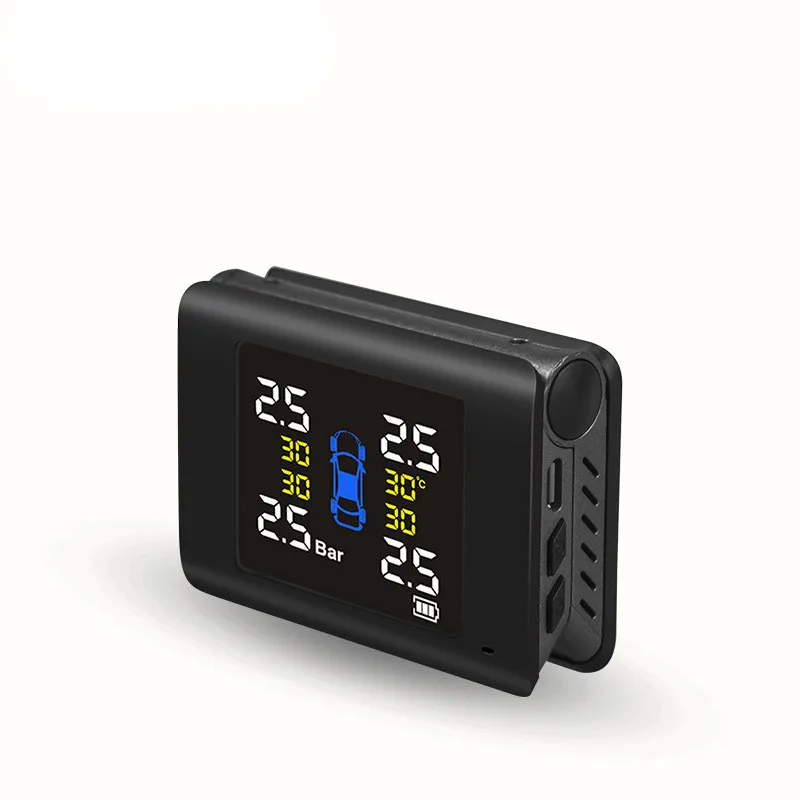 TPMS Car Tire Pressure Alarm Monitor System Folding Style LCD Display With 4 External Sensor Temperature Warning Security System