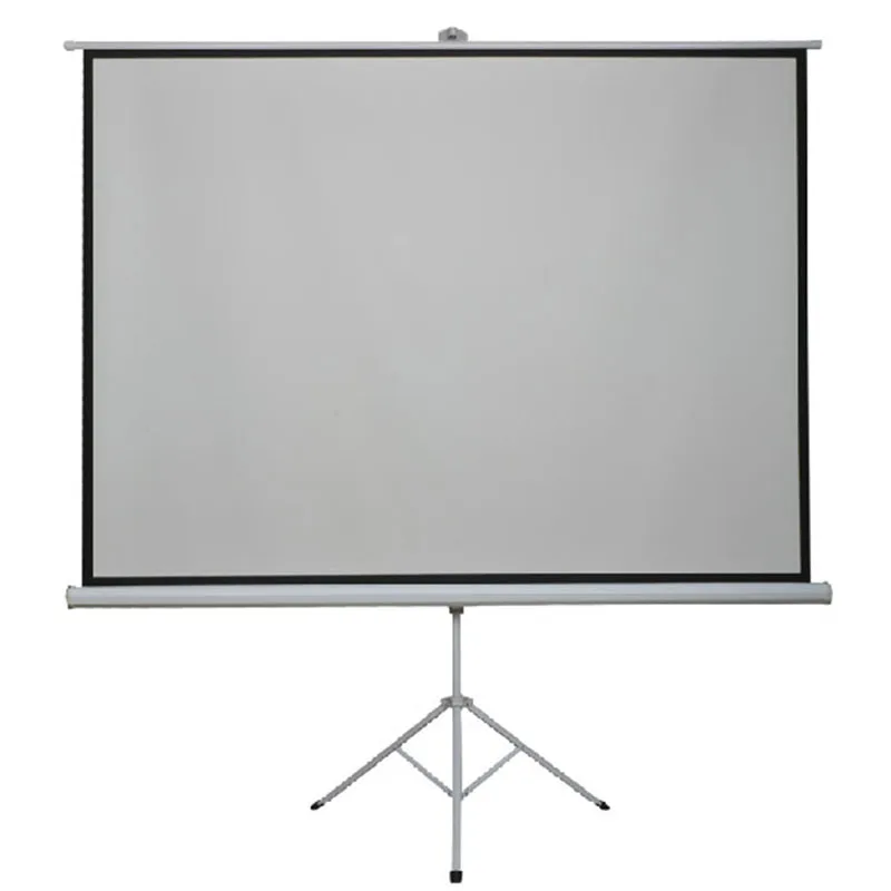 Factory Supply Tripod Projection Screen 100 inches 4:3HD Portable Floor stand Bracket Projector Screens Matt White
