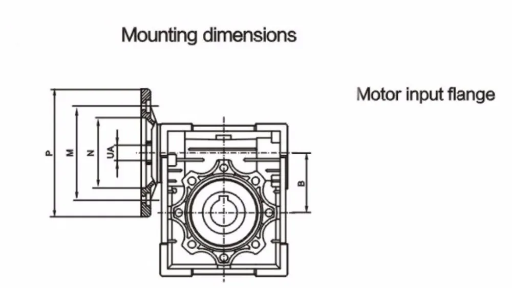 Réducteur d'engrenage à vis sans fin 40:1 NMRV063, sortie 25mm, 3 phases 380v, 1/2 phases 220v, 4 pôles 2400 tr/min, moteur 750w