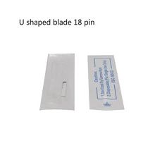 Иглы для татуировки 100 штук 18pin U стерилизованный из нержавеющей стали 3D тату вышивка Перманентный макияж для бровей Иглы лезвие горячая распродажа