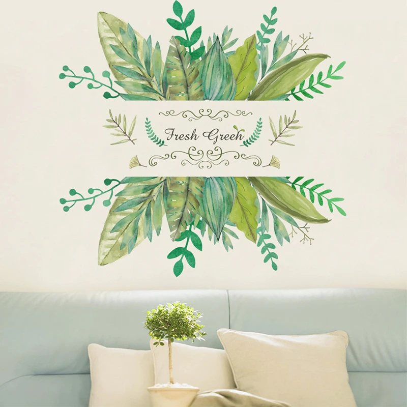 

Forest Garden Green Plant Decorative Wall Stickers For Home Door TV Sofa Background Decoration Livin