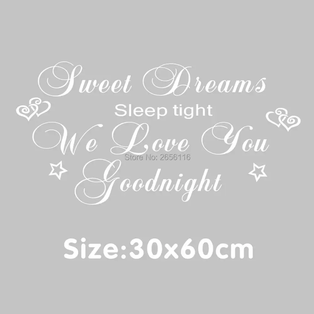 Loving Quotes Sweet Dreams Sleep Tight We Love You Goodnight Wall