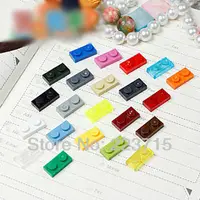 Бесплатная доставка 3023 100 шт. * пластины 1x2 DIY просветить блок кирпичи, Совместимость с Lego собирает частиц - изображение