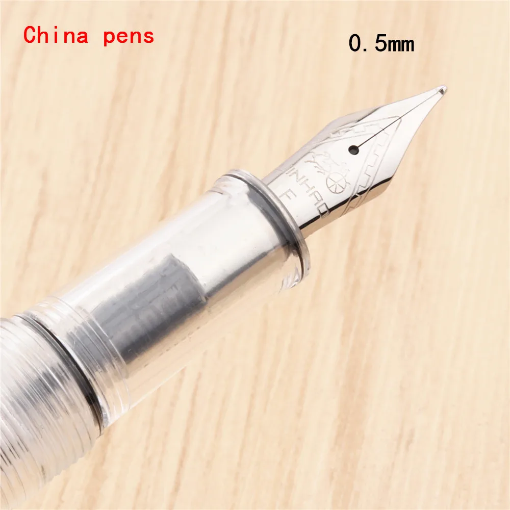 Jinhao 990 прозрачная белая английская каллиграфия Duckbill параллельная художественная ручка цветок тело плоский перо Тибетский арабский авторучка