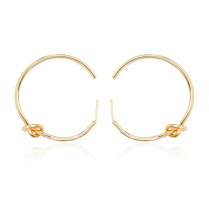 

Simple ring large earrings stylish exaggerated knot earrings personality earrings