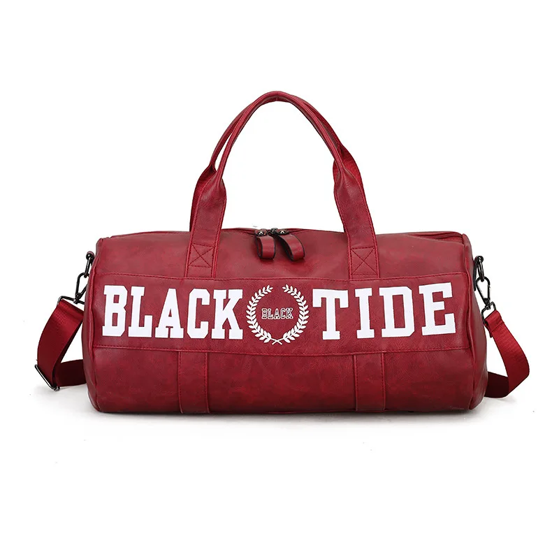 GYKZ Luxury Leather Waterproof Fitness Bag Women and Men Sport Gym Bag