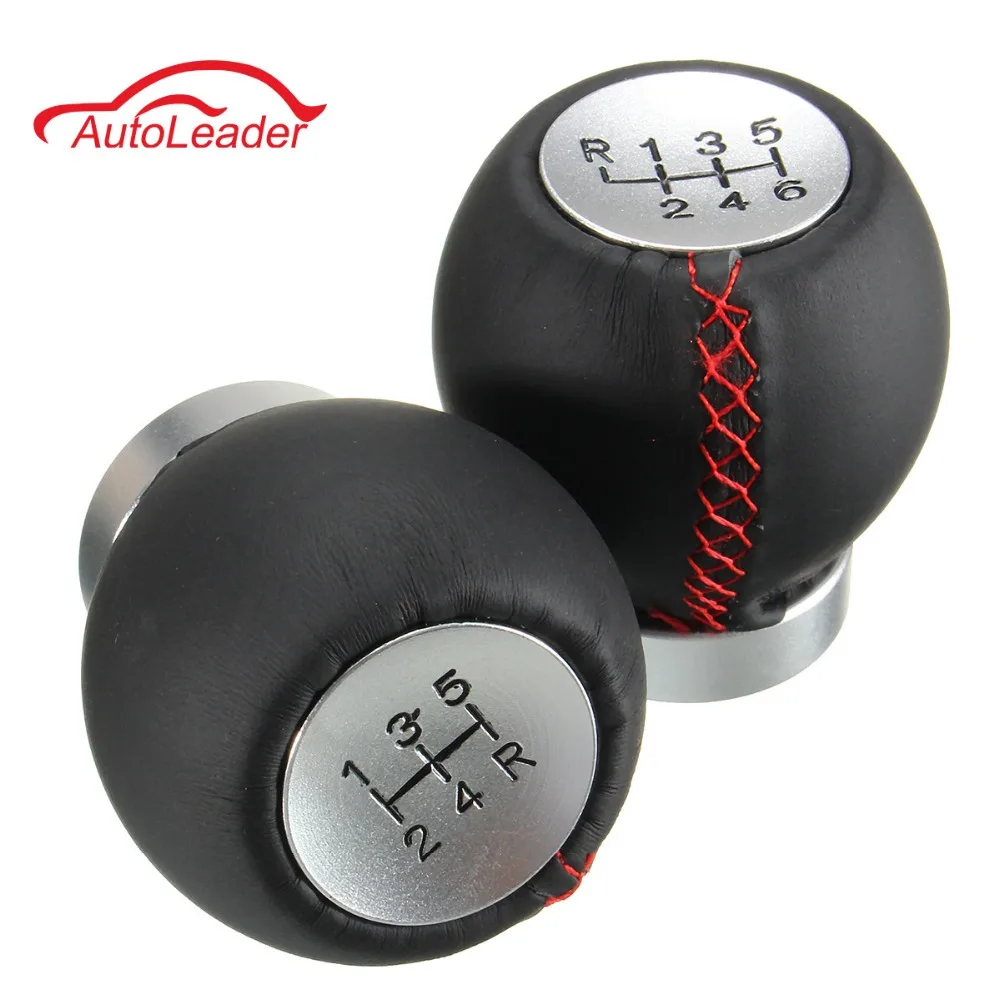 Buy 1 Set 5 Speed 6 Speed Leather Car Gear Shift Knob Shifter Lever Cover For