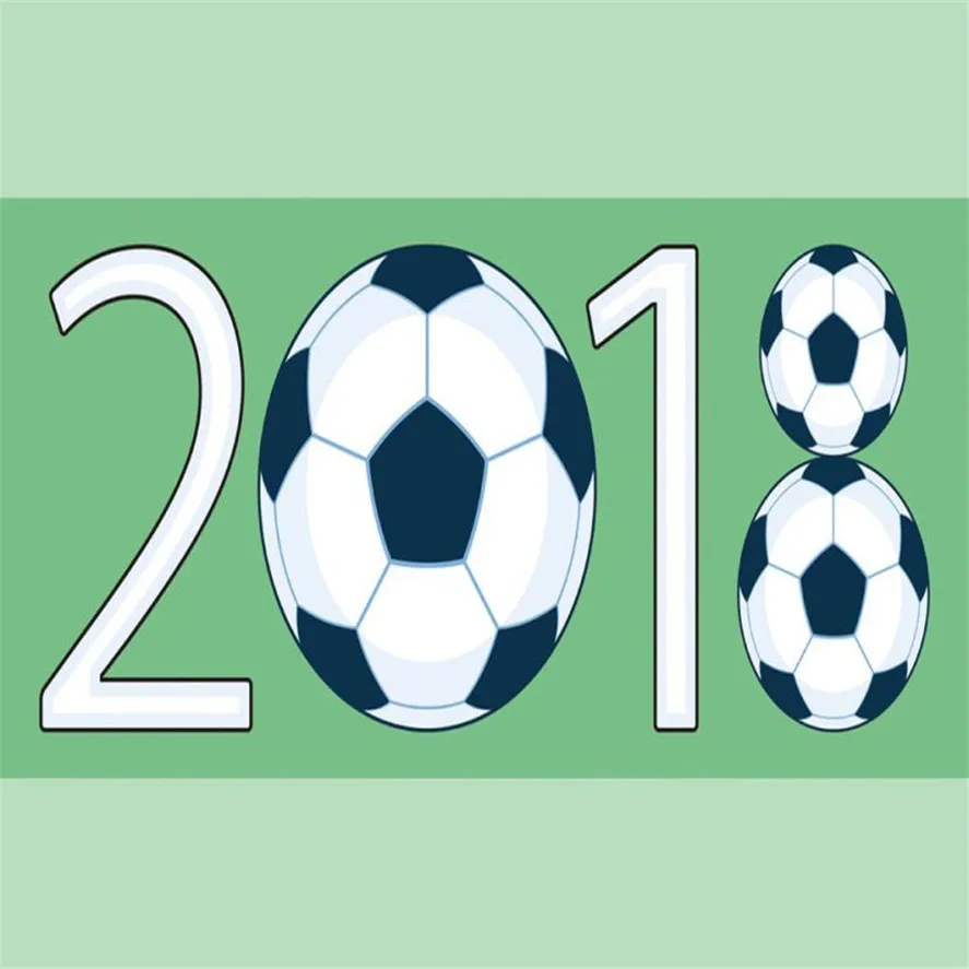 HOT 1pc 2018 Soccor Football Flag Polyester Hanging Wall Tapestry Big