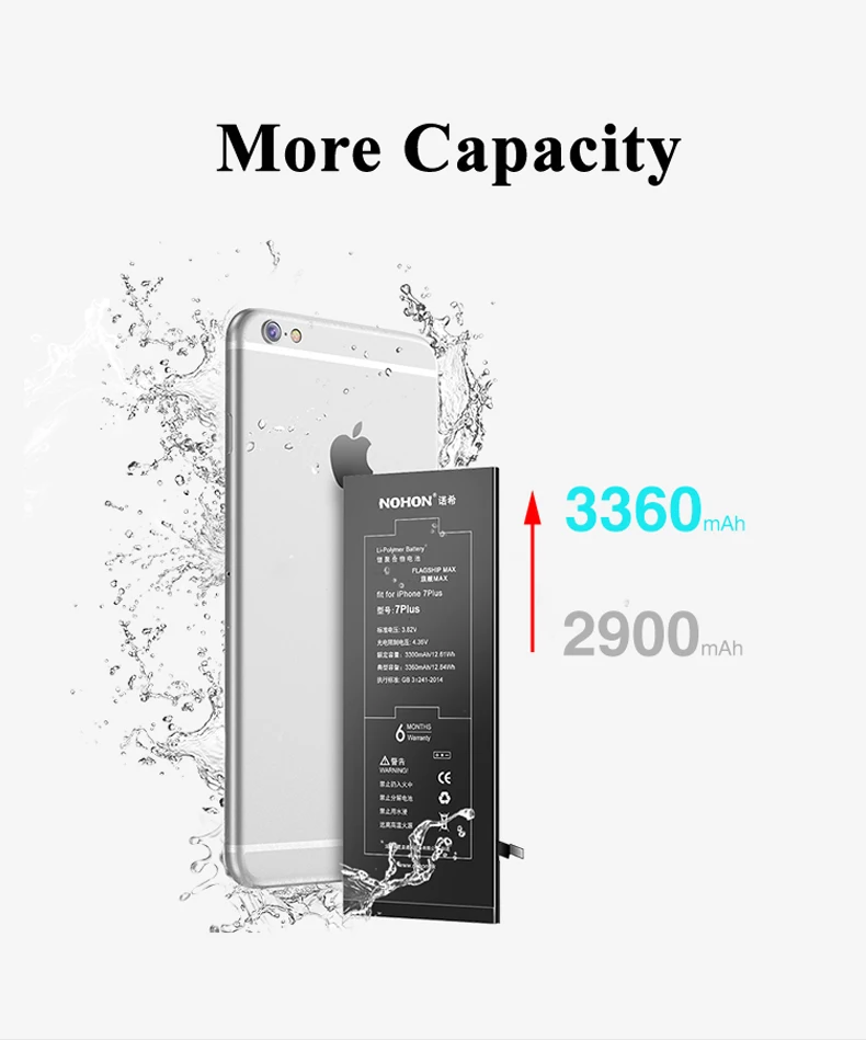 Nohon 3360mAh Battery For Apple iPhone 7 Plus 7Plus Built-in Replacement Phone Li-polymer Bateria For iPhone 7 Plus 7P Batteries Details (09)