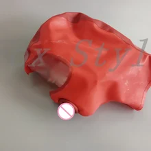 Латекс Мода Фетиш маска с открытыми глазами