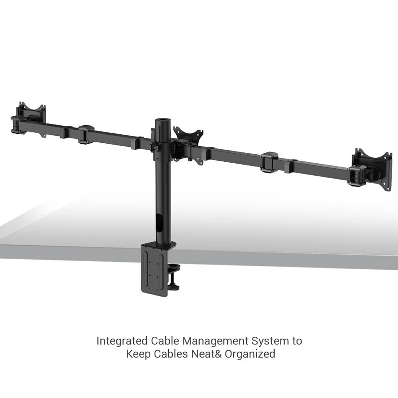 Тройной монитор руки полный движения настольная подставка для крепления подходит для трех ЖК-экранов 1"-27" Максимальная поддержка 10 кг вес на руку