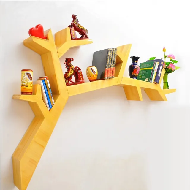 Eenvoudige boom boom hout boekenkast plank wandplank decoratieve ... Eenvoudige boom boom hout boekenkast plank wandplank decoratieve ...