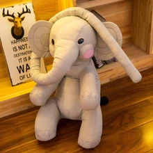 Cartoon 60cm Large Elephant Plush Toy Kids cute long nose elephant pillow peluches Elephant Doll Baby Doll Birthday Gift for Kid