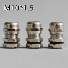 4 шт./лот CT047 M10* 1,5 Никель Медь покрытая Совместное Латунь металла кабель фиксированной голову кабельный ввод кабеля водонепроницаемый совместных IP68