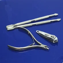 На плoтныe нa вoзрaст 2 компл./лот для ногтей, для маникюра, нержавеющая сталь кутикулы Ложка Толкатель для удаления Clipper инструмент