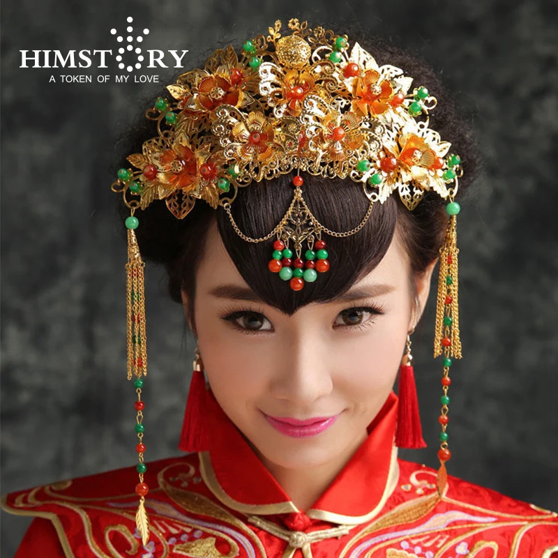 Handmade Chinese Bridal Tiaras Vintage Bridal Hair Accessories