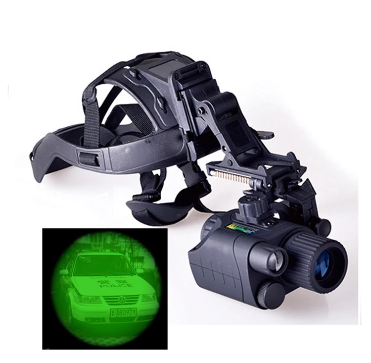 Free Shipping! Gen1 1X24/3X44 Infrared night vision monocular IR Goggles Monocular+Hand Free Head Mount Kit #NV550