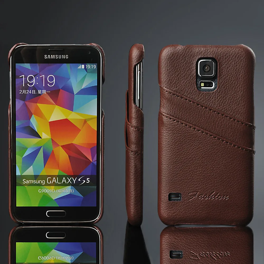 Роскошный чехол из натуральной кожи для Samsung Galaxy S5 Neo S6 S7 Edge S8 Plus Note5 Ультратонкий с