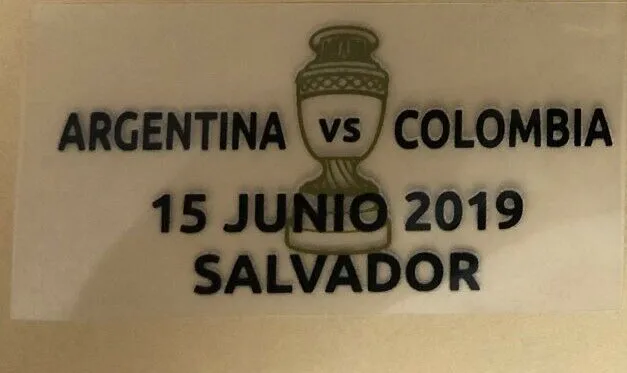 

2019 Copa America Argentina Match Details Argentina Vs Paraguay and Argentina Vs Colombia Matchday Details Soccer Patch Badge