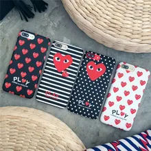 

JSPYL Japan CDG PLAY Comme des Garcons Loving Eyes Case Cover For iPhone 7 8 Plus 6 6s Plus Luminous Cases For iPhone X Capa