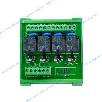 

4 channel 5V 10A Omron relay module driver board output amplifier PLC board Interface Relay Module 5VDC DIN Rail Panel Mount PNP