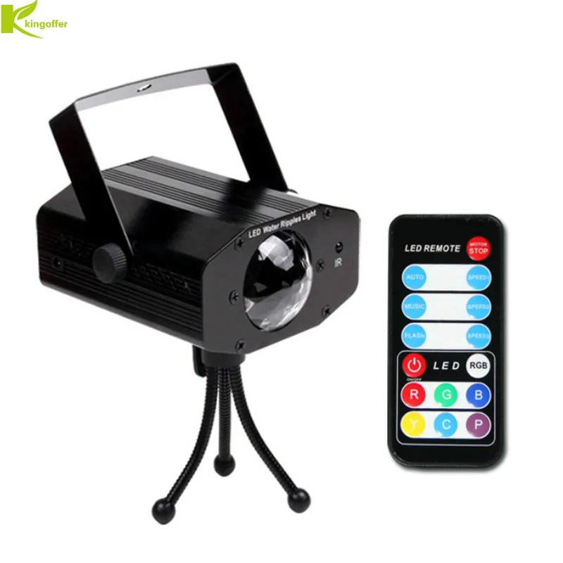 

Mini Remote Control RGB LED Water Wave Ripple Disco Stage Light Party Pattern Lighting Effect Auto Flash Laser Projector Lamp