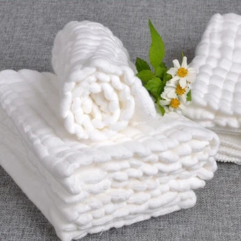 

Reusable Newborn Nappies Breathable Baby Diapers Soft Cloth Diaper Inserts 10 Layers 100% Cotton Washable Baby Care Products