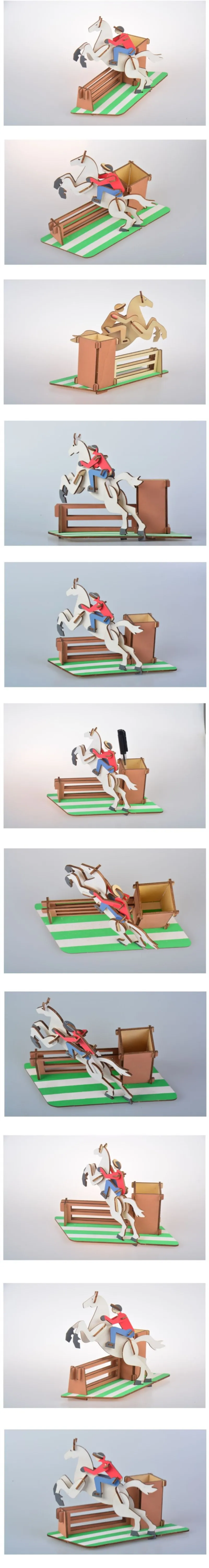 wooden puzzle holder