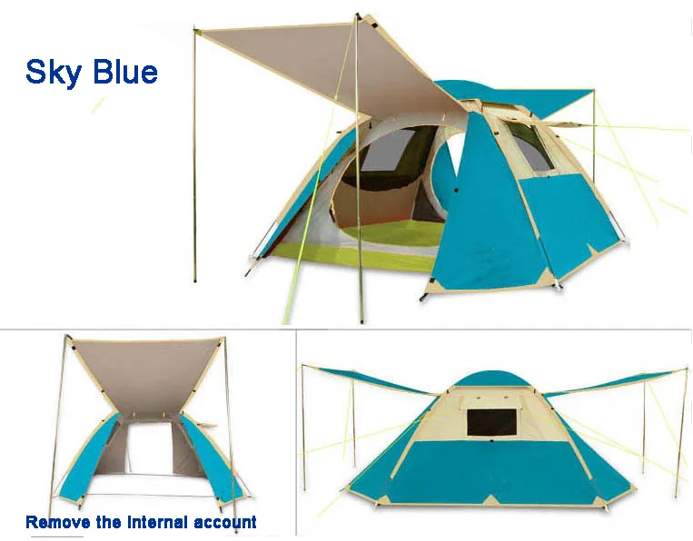 Topind рыболовный гамак кровать стул - Цвет: 3person Tent Skyblue