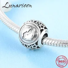 925 пробы, серебряный, модный, 12, Созвездие Рыбы, сделай сам, бисер, подходит для оригинала Pandora, браслет, ювелирное изделие, подарок для девушки