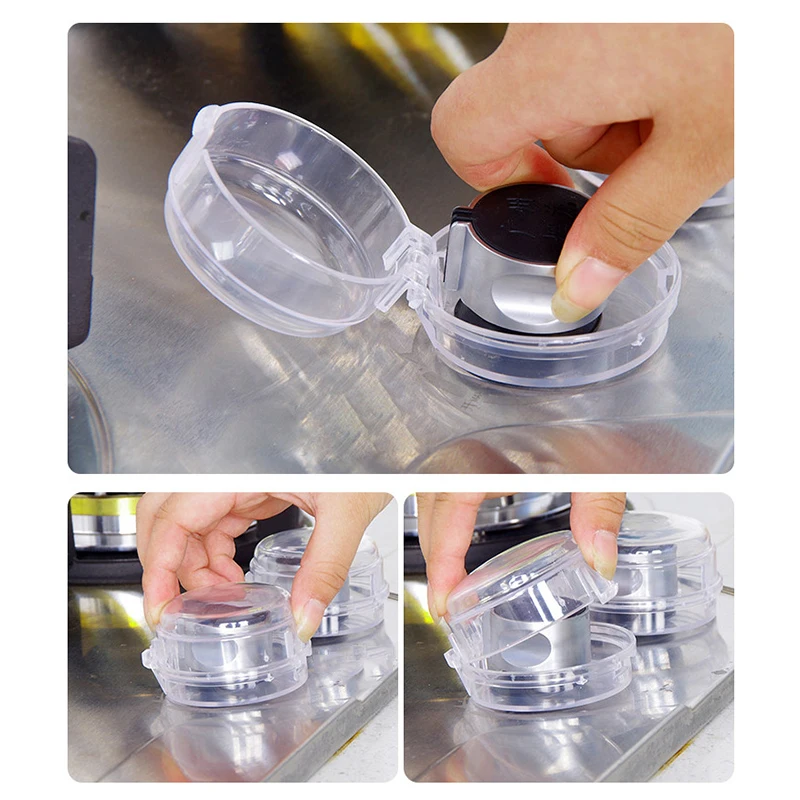 6 Pack Safety Children Kitchen Stove Knob Covers Mini Covers Suit For Small Gas Knob EU Power Socket Electrical Outlet Baby Kids