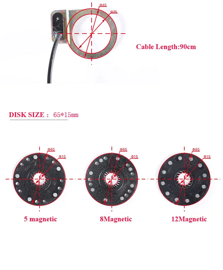 Электрический велосипед педаль питания ассистент датчик PAS система 8 магнитный датчик скорости