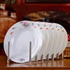 6pcs/set American Dining Room Ceramic Tableware Jingdezhen Bone China Porcelain Dinnerware 8*inch Deep Soup Dishes Decor Plates 4