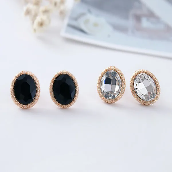 New Gold Silver Fashion Of High End Oval Gl Ear Clip Gifts New Gold Silver Fashion Of High End Oval Gl Ear Clip Gifts Crystal Earrings Jewelry Earings For Non Pierced Ears In From
