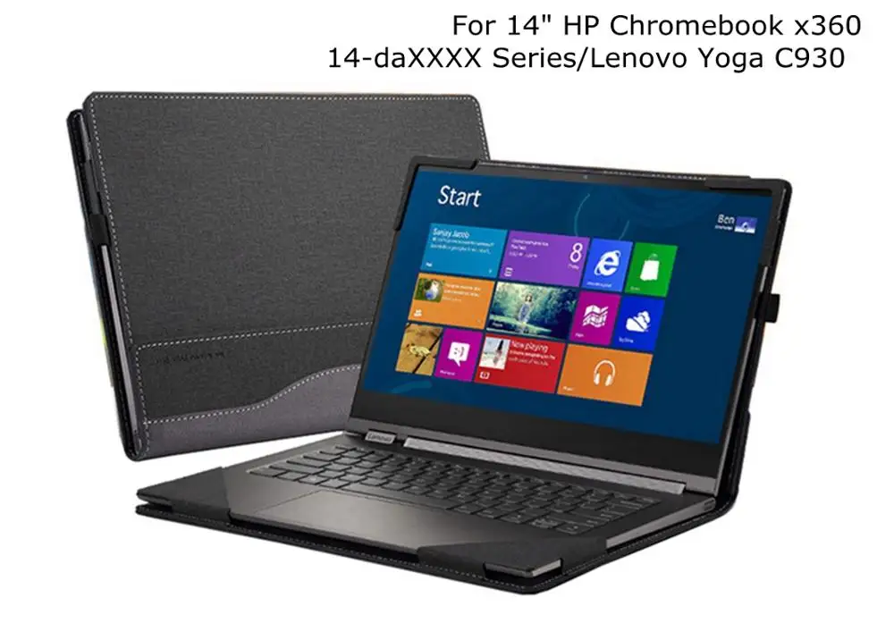 Чехол для HP Chromebook x360 14-daXXXX Series/ Yoga C930 чехол-книжка из искусственной кожи с