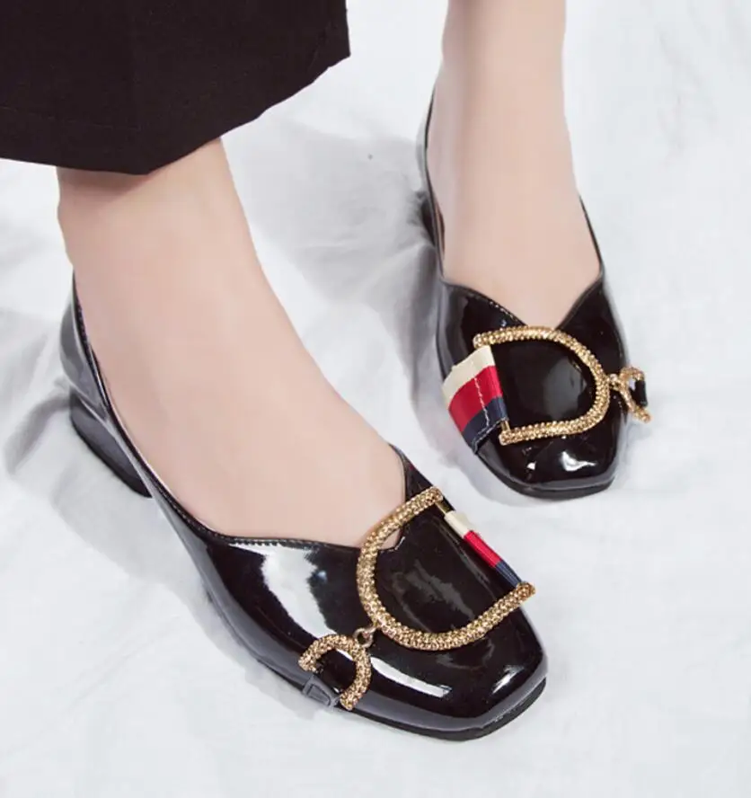

2018 Fashion Leather wedding Woman Flats Loafer Ladies Ballerina Shoes Pregnant woman valentine zapatos de mujersapato feminino