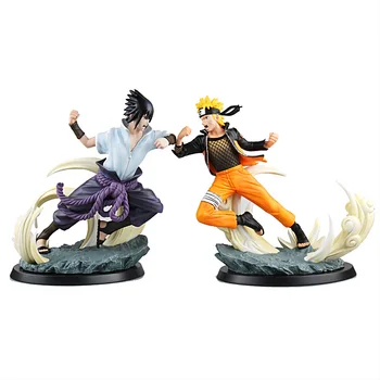 

Hot-selling 1pcs 26cm pvc Japanese anime figure Uzumaki Naruto VS Uchiha Sasuke action figure collectible model toys brinquedos