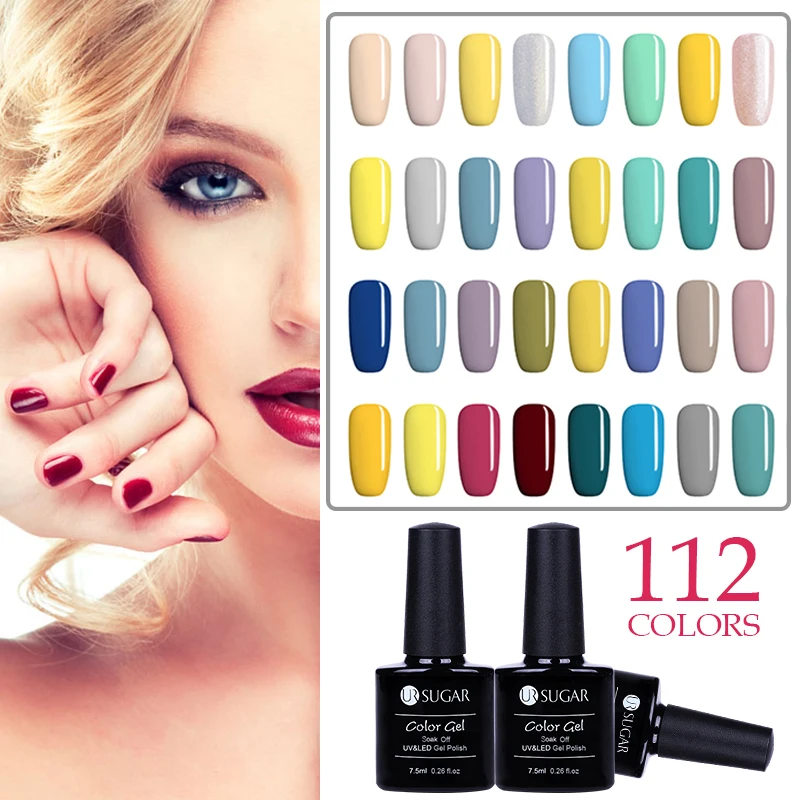 

UR SUGAR 7.5ml Red Purple Series Set For Nail Gel Polish 31 Colors Soak Off Gel Polish With UV Lamp Gel Varnish
