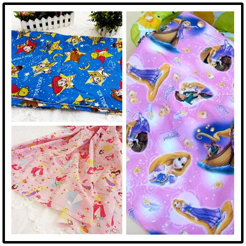 16 стилей, распродажа, мультяшная принцесса Микки Маус, медведь, полиэстер, хлопок, ткань для шитья, толстая четверть, лоскутное шитье, кукла для детей