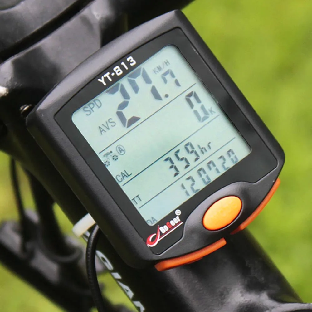Беспроводной цифровой велосипедный компьютер одометр спидометр секундомер термометр с ЖК-подсветкой непромокаемый Многофункциональный