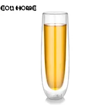150 мл прозрачная термостойкая боросиликатная двухслойная стеклянная креативная чашка для шампанского высокого класса кружка для воды красного вина бар кофе