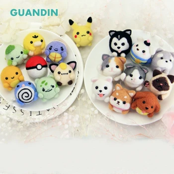 

GuanDin,Pokemon Childhood Animel Wool Felt Pokes Adult Handmade DIY Production Wool Felt Material Package