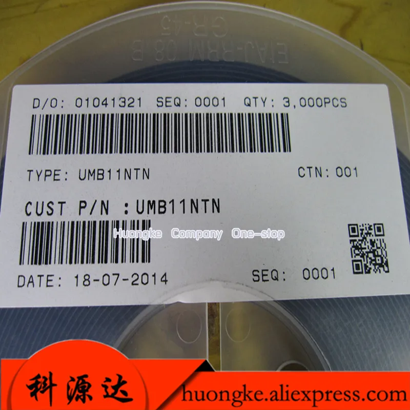 

Шелковый экран UMB11NTN B11 NPN 100MA 50V SOT363 в наличии 50 шт./партия