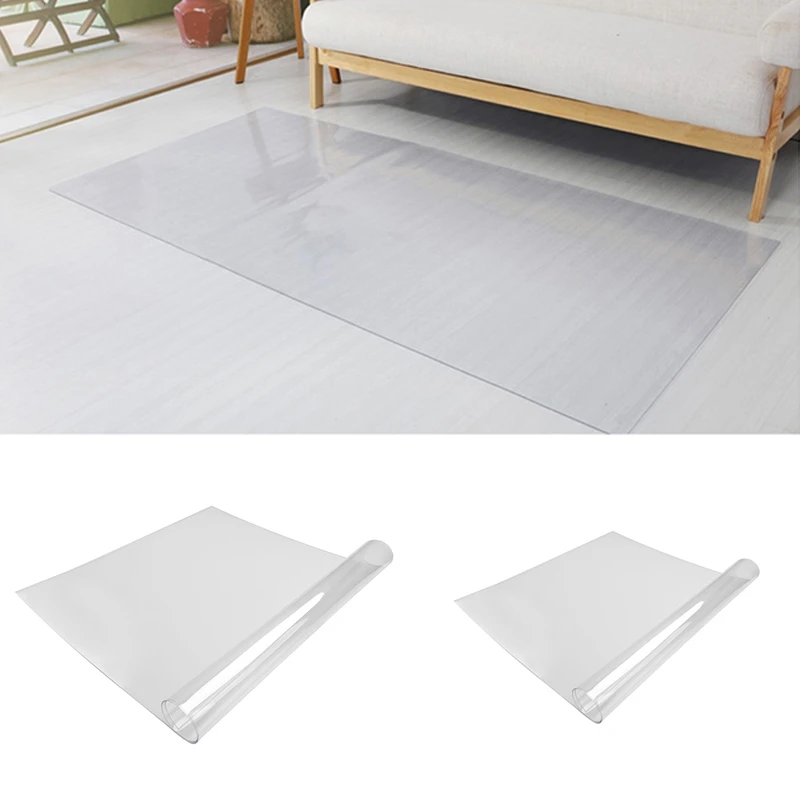 

PVC Carpet Chair Floor Mat Rugs Transparent Freely Cut Carpet Living Room Table Carpet Soft Chair Flooring Protective Mats Rug