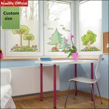 50 см x 200 см мультфильм Дерево статическая пленка «замороженное стекло» ванная комната Гостиная Спальня Ванная комната балконные раздвижные двери оконная пленка